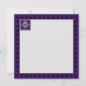 Lila W3-Blindkarte Save The Date (Rückseite)