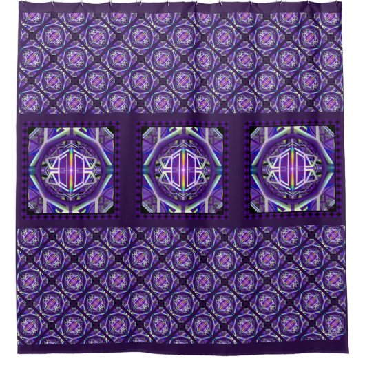 Lila W3 Duschvorhang (Vorderseite)