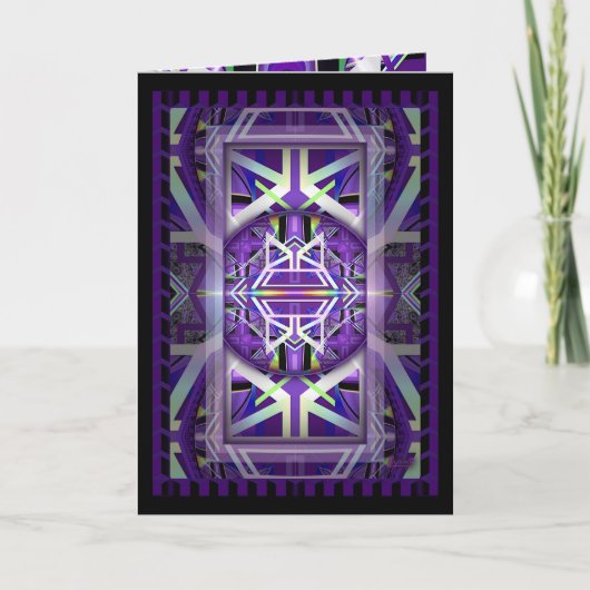 Lila W3-Geburtstagkarte Dankeskarte (Vorderseite)