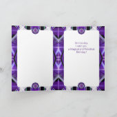 Lila W3-Geburtstagkarte Dankeskarte (Innenseite)