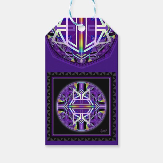 Lila W3 Geschenkanhänger (Vorderseite)