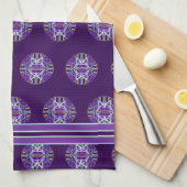 Lila W3 Geschirrtuch (Viertel Falte)