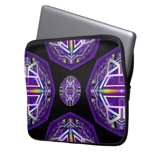 Lila W3 Laptopschutzhülle (Vorderseite Links)