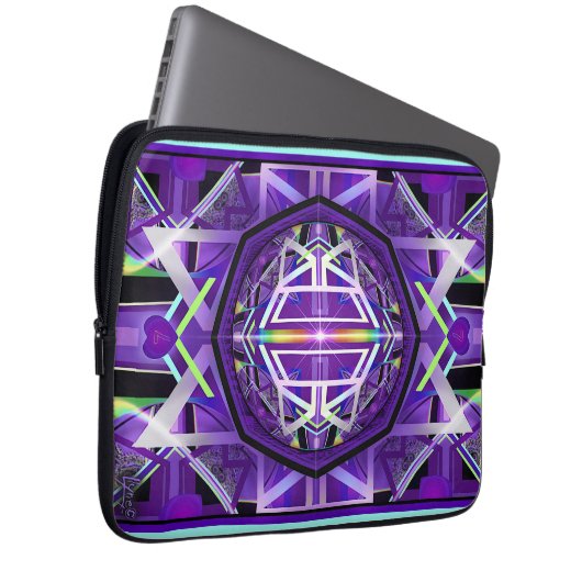 Lila W3 Laptopschutzhülle (Vorne Rechts)