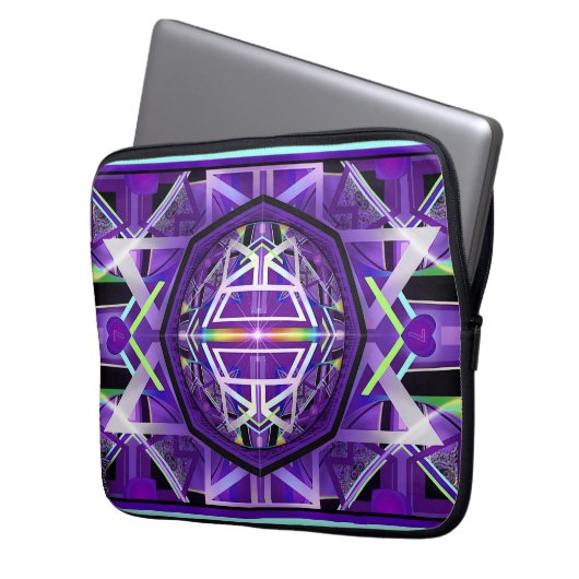 Lila W3 Laptopschutzhülle (Vorderseite Links)