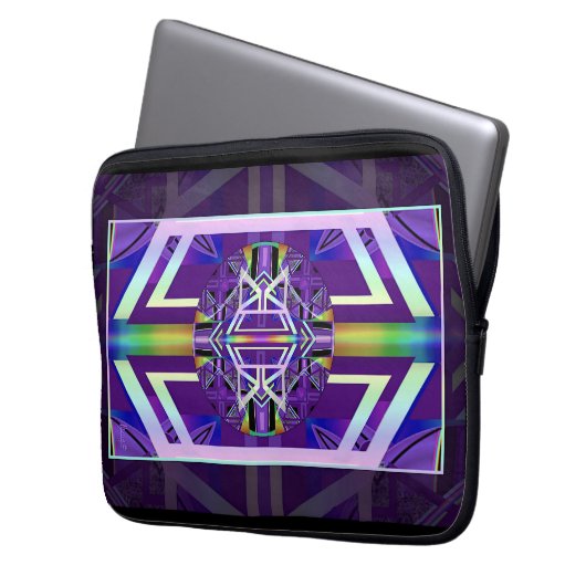 Lila W3 Laptopschutzhülle (Vorderseite Links)