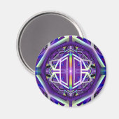 Lila W3 Magnet (Vorderseite/Rückseite)