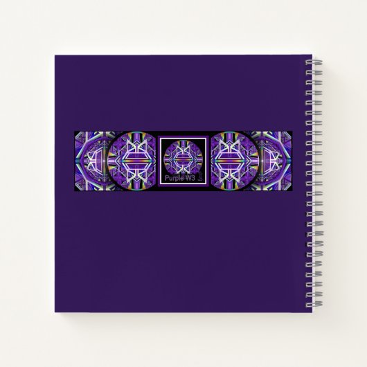 Lila W3-Notebook Notizblock (Rückseite)