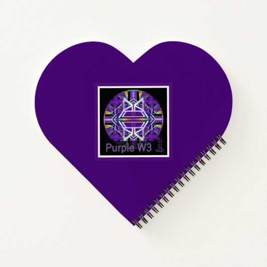 Lila W3-Notebook Notizblock (Rückseite)