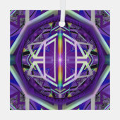 Lila W3 Ornament Aus Glas (Rückseite)