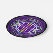 Lila W3 Pappteller (Schrägansicht)