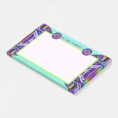 Lila W3 Post-it Klebezettel (angewinkelt)