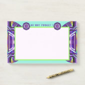 Lila W3 Post-it Klebezettel (Auf Schreibtisch)