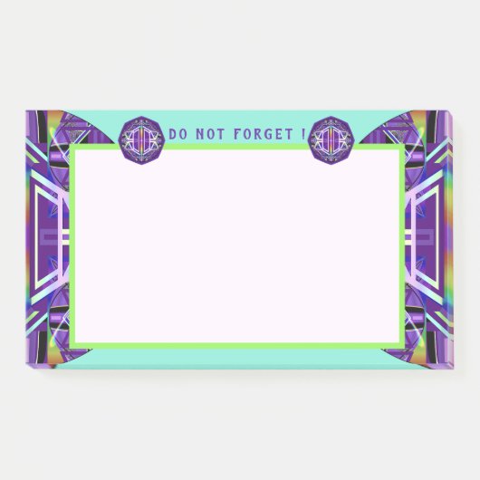 Lila W3 Post-it Klebezettel (Vorderseite)