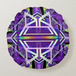 Lila W3 Rundes Kissen