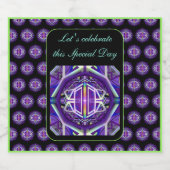 Lila W3 Schaumweinetikett (Einzelnes Label)