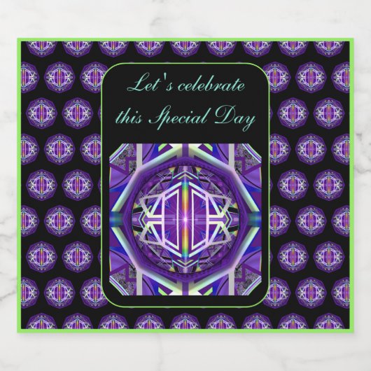 Lila W3 Schaumweinetikett (Einzelnes Label)