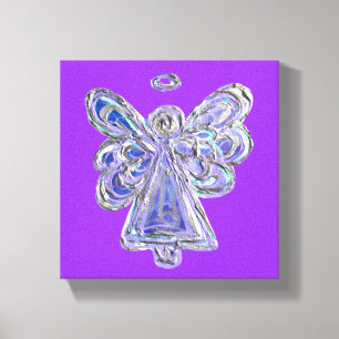 Lila Wächter Angel Art Wrapped Canvas Malerei Leinwanddruck