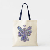 Lila Wächter Engel Art Custom Tote Bag Tragetasche (Rückseite)