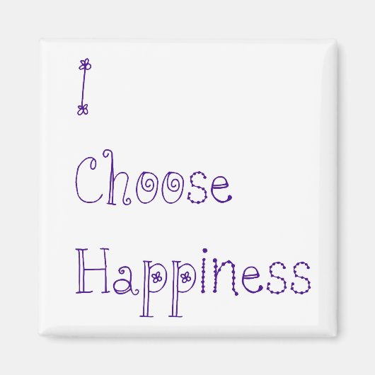 Lila wähle ich Glück aus Magnet (Vorne)