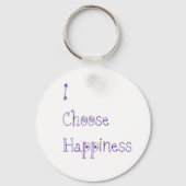 Lila wähle ich Glück aus Schlüsselanhänger (Vorderseite)