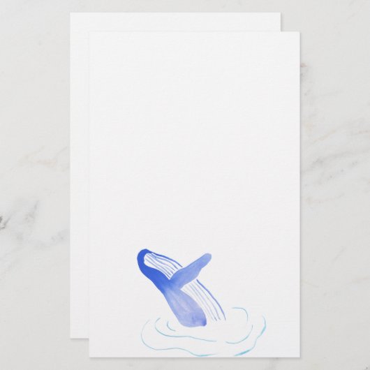 Lila Wal Briefpapier (Vorne/Hinten)