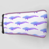 Lila Wal im Wasserfarben Golf Headcover (Vorderseite)