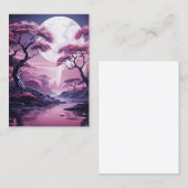 Lila Wald im Hintergrund des Mondlichtes Visitenkarte (Vorne/Hinten)