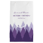 Lila Waldfläche Gastgeschenk Hochzeit Kleine Geschenktüte (Vorderseite)