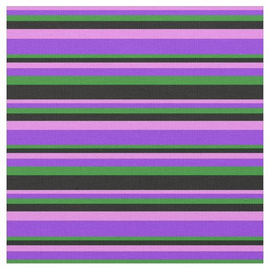 Lila, waldgrüne und schwarze Linien Stoff (Nahaufnahme)