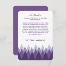 Lila Waldlandschaften - Details zur Hochzeit