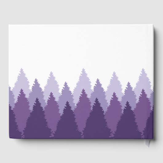 Lila Waldlandschaften Gästebuch (Rückseite)