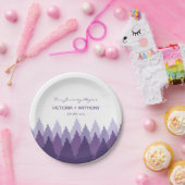 Lila Waldlandschaften Pappteller (Party)