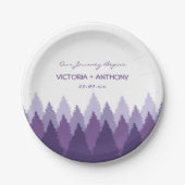 Lila Waldlandschaften Pappteller (Vorderseite)