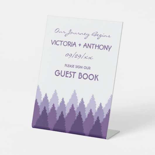 Lila Waldlandschaften Sockelschild (Vorderseite)