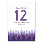 Lila Waldlandschaften Tischnummer (Vorderseite)