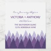 Lila Waldlandschaften Weinetikett (Einzelnes Label)