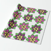 Lila Waldreben-Blüte Geschenkpapier (Ungerollt)