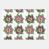 Lila Waldrebenblüte Geschenkpapier Set (Vorderseite 2)