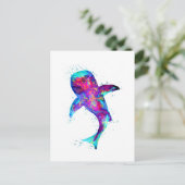 Lila Walhai Postkarte (Stehend Vorderseite)