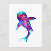 Lila Walhai Postkarte (Vorderseite)