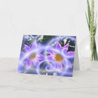 Lila Wanderwege Dahlia auf der Leinwand und mehrer Karte
