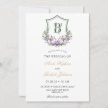 Lila Wappen-Hochzeit