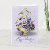 Lila Warenkorb auf Eyelet Karte (Vorderseite)