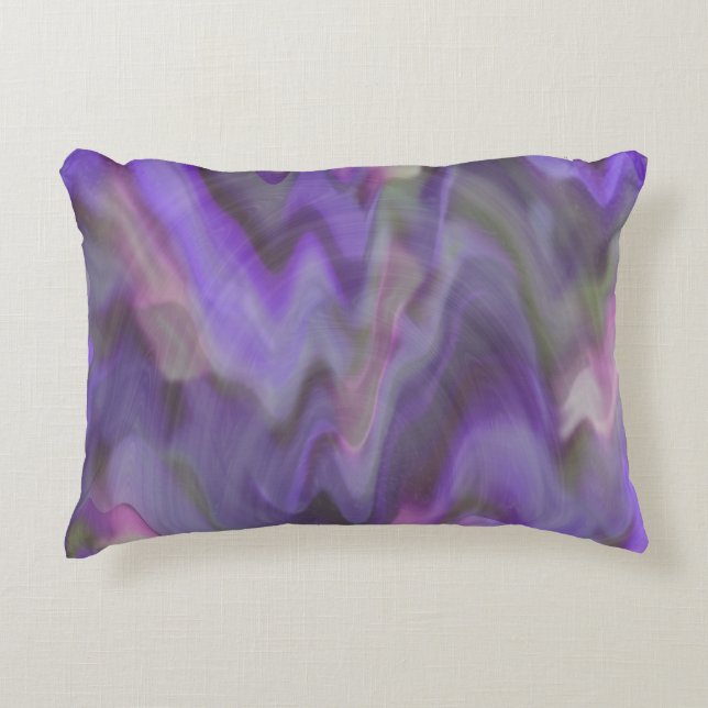 Lila Wärmewellen Dekokissen (Vorderseite)