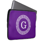 Lila, was für ein erstes Monogramm des griechische Laptopschutzhülle (Vorne Rechts)