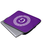Lila, was für ein erstes Monogramm des griechische Laptopschutzhülle (Vorne Knopf)