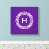 Lila, was für ein erstes Monogramm des griechische Leinwanddruck (Insitu (Holzboden))