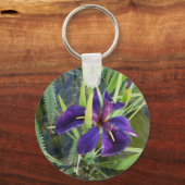 Lila Wasser Iris Schlüsselanhänger (Vorderseite)