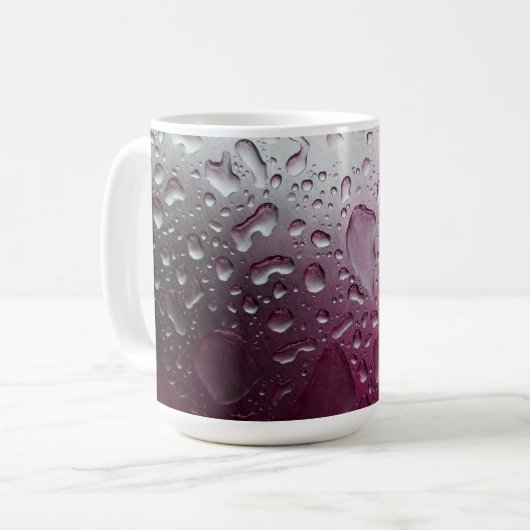 lila Wasser Kaffeetasse (Vorderseite Links)
